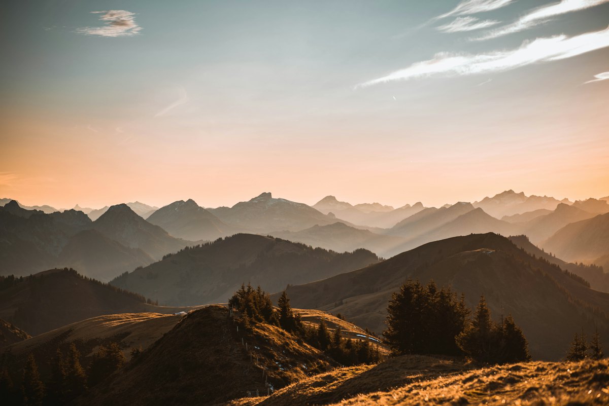 Mountains at sunset