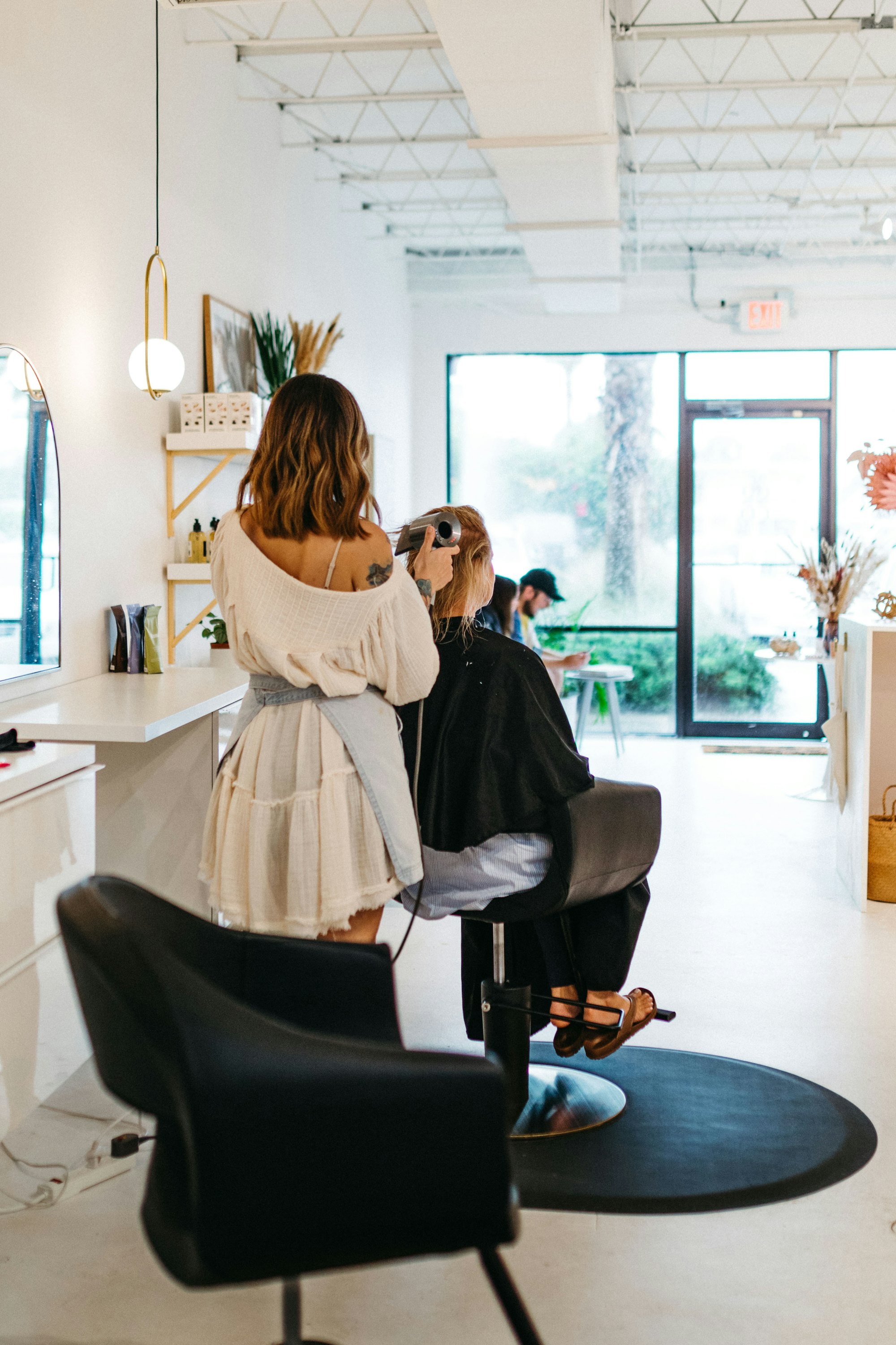 Stylist working in the studio