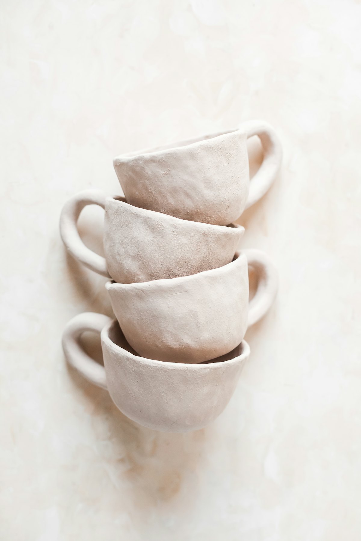 Handmade cups drying